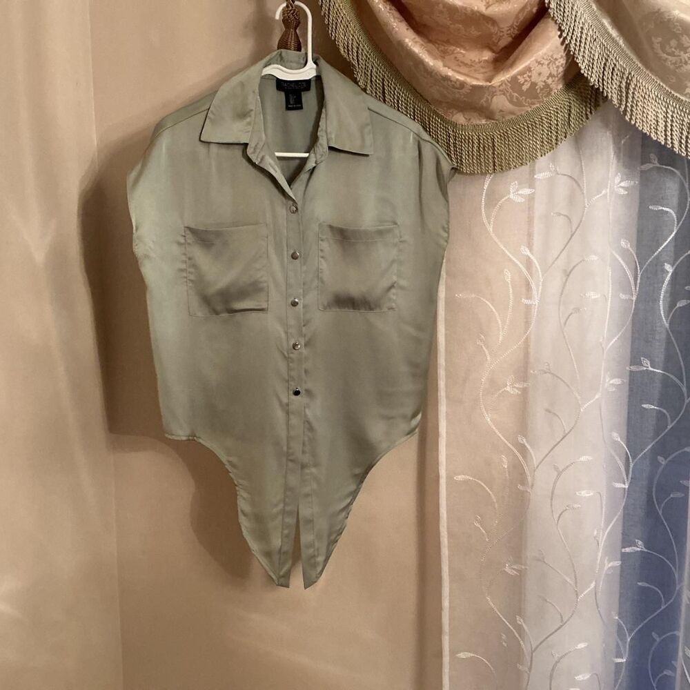 Rachel-zoe Men's Green and Khaki Shirt